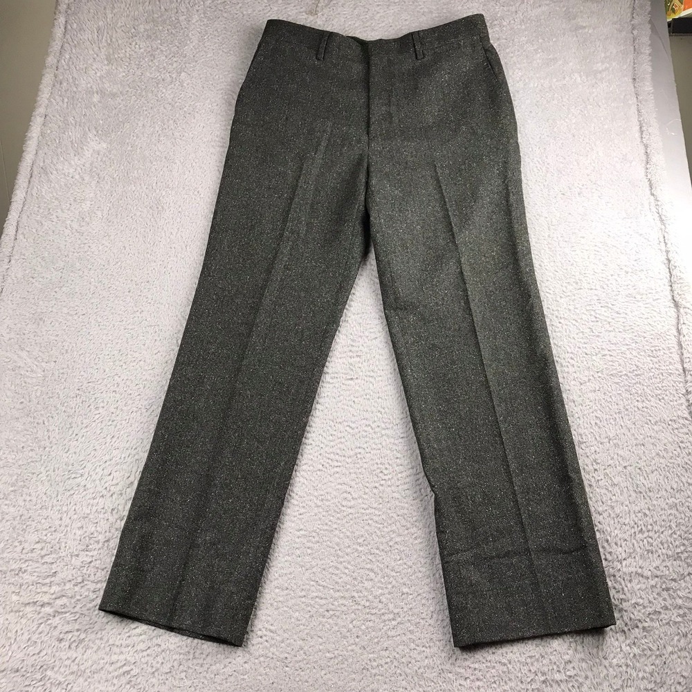 Banana Republic Dress Pants Mens 33R Grey Wool Silk Tailored Straight Fit NWT